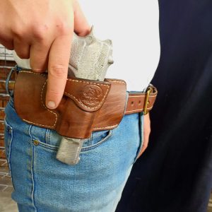 Leather Pistol Holster Bikini Style