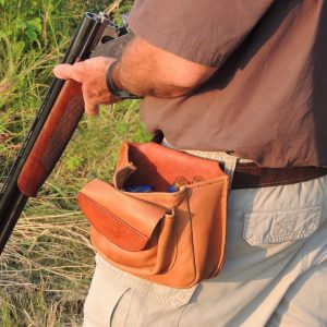 Leather Shotgun Cartridge Carrier 2 Compartment